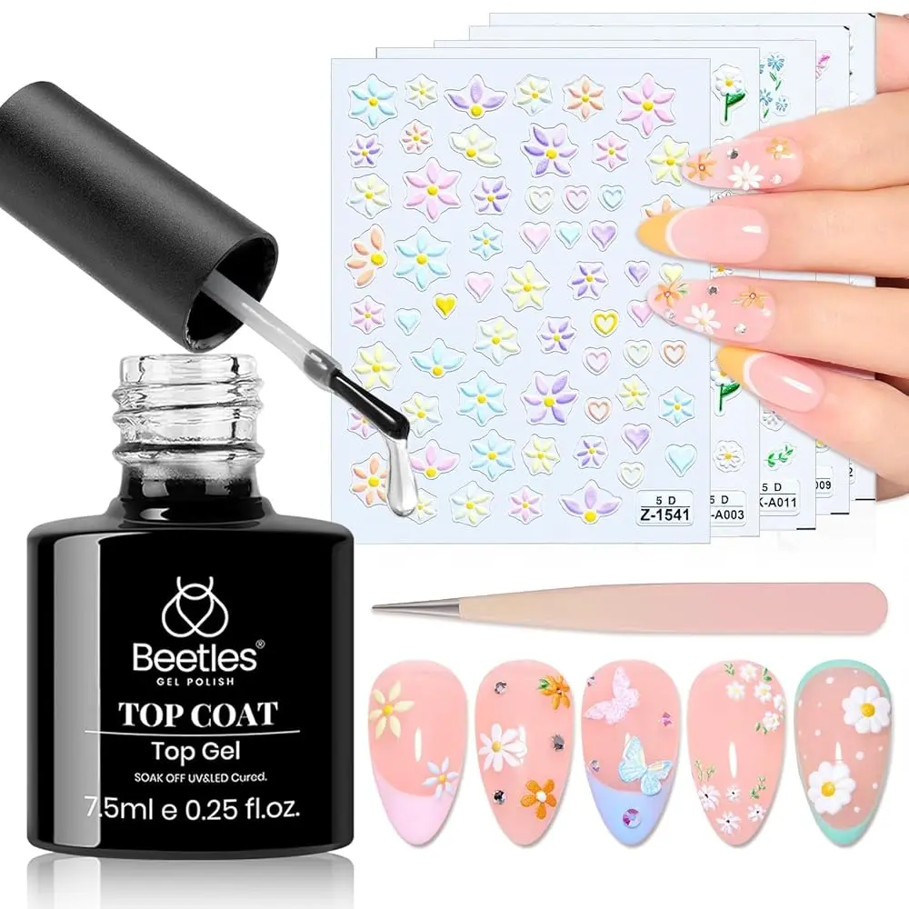 Floral Garden Stickers & Top Coat