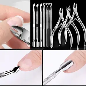9 PCS Cuticle Trimmer Cuticle Remover Cuticle Pusher Stainless Steel Professional Pedicure Manicure Tools Cuticle Nippers Cutter Clippers Kit for Finger Toe Nail