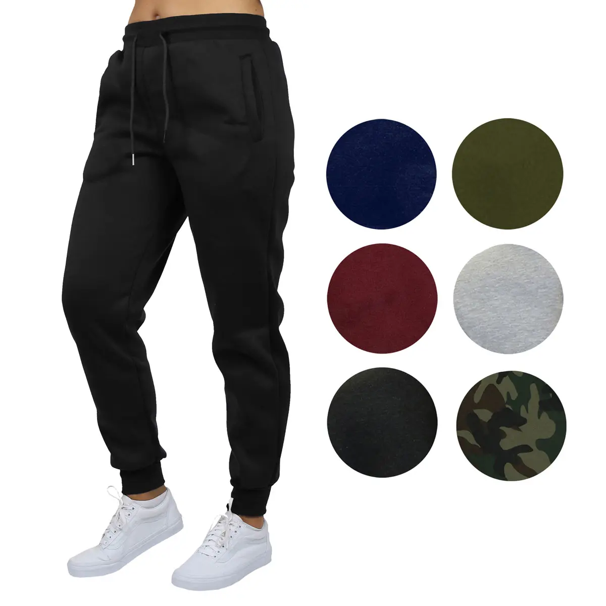 Galaxy By Harvic Women's Comfortable Loose Fit Plain Polyester Fleece Jogger Sweatpants Galaxy By Harvic Women's Comfortable Loose Fit Plain Polyester Fleece Jogger Sweatpants