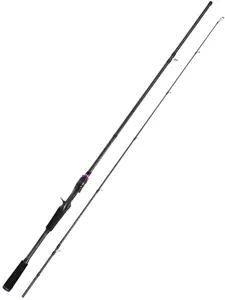 Jenseits Fishing Rods, Carbon Fiber Purple  Casting Poles, Saltwater Resistant Guides, 7'-Portable 2-Piece, Cork/EVA Grip for Bass Trout Inshore & Surf