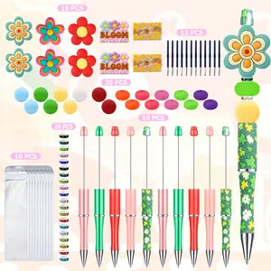 10set Beadable Pens Kit Beaded Pens DIY Pen Making Kit for Pen Supplies Cute Pen Beads Bulk Office Present