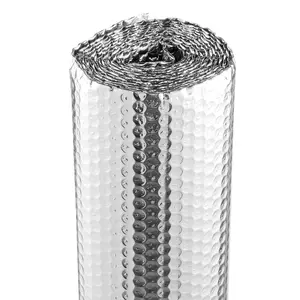 VEVOR Double Reflective Insulation Roll, Air Bubble Film Radiant Barrier, 3.2 mm 48 inx 10 ft, Double-Sided Aluminum Foil Bubble Heat Reflective Shield, Thermal Insulation Roll for Window RV RoofVEVOR Super Brand Day
