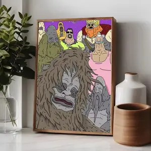 The big lez crew Poster, Sassy The Sasquatch Poster, Comedy Bigfoot Movie Wall Art, Room Decor Art
