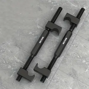 2pcs Strut Spring Compressor Tool Set - Easy Installation & Removal for Motorcycles & Cars, Black, Durable Metal Construction, Compatible with Various Models, Motorcycle Maintenance, Robust Tool Design, Sturdy Metal Tools, Automotive Repair Tools