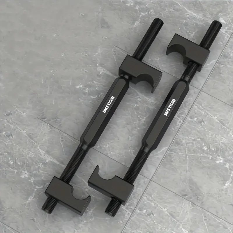 2pcs Strut Spring Compressor Tool Set - Easy Installation & Removal for Motorcycles & Cars, Black, Durable Metal Construction, Compatible with Various Models, Motorcycle Maintenance, Robust Tool Design, Sturdy Metal Tools, Automotive Repair Tools