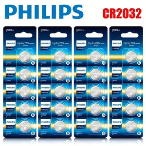 PHILIPS CR2032 Battery 20 Pack, 3v Lithium Coin Cell BatteryLong-Lasting CR 2032 Batteries Coin and Button Cell Batteries