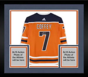Framed Paul Coffey Edmonton Oilers Autographed Orange Adidas Jersey - Fanatics Authentic Certified