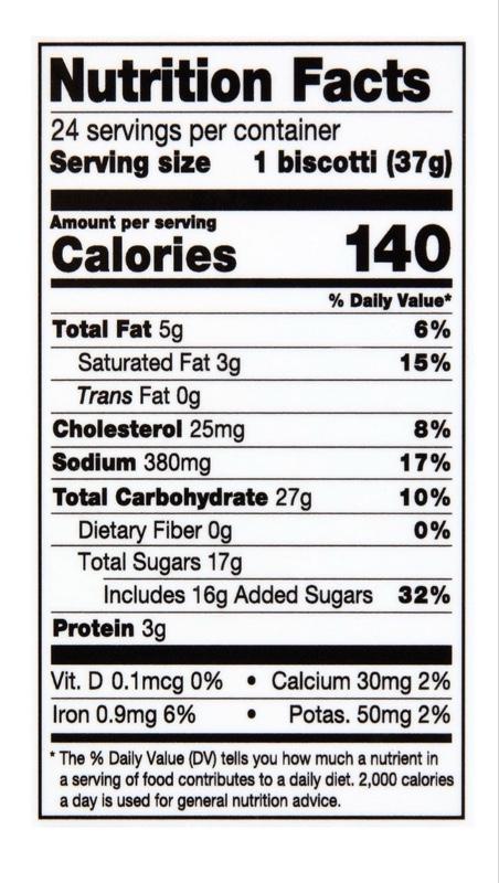 Salted Caramel Biscotti Food, 24-Count Pack