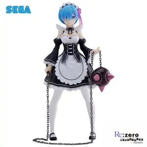 SEGA Infinity Re:Zero – Rem Maid Outfit Morning Star Flail Ready Ver. Figure Anime PVC Figurine Collectible Statue Display