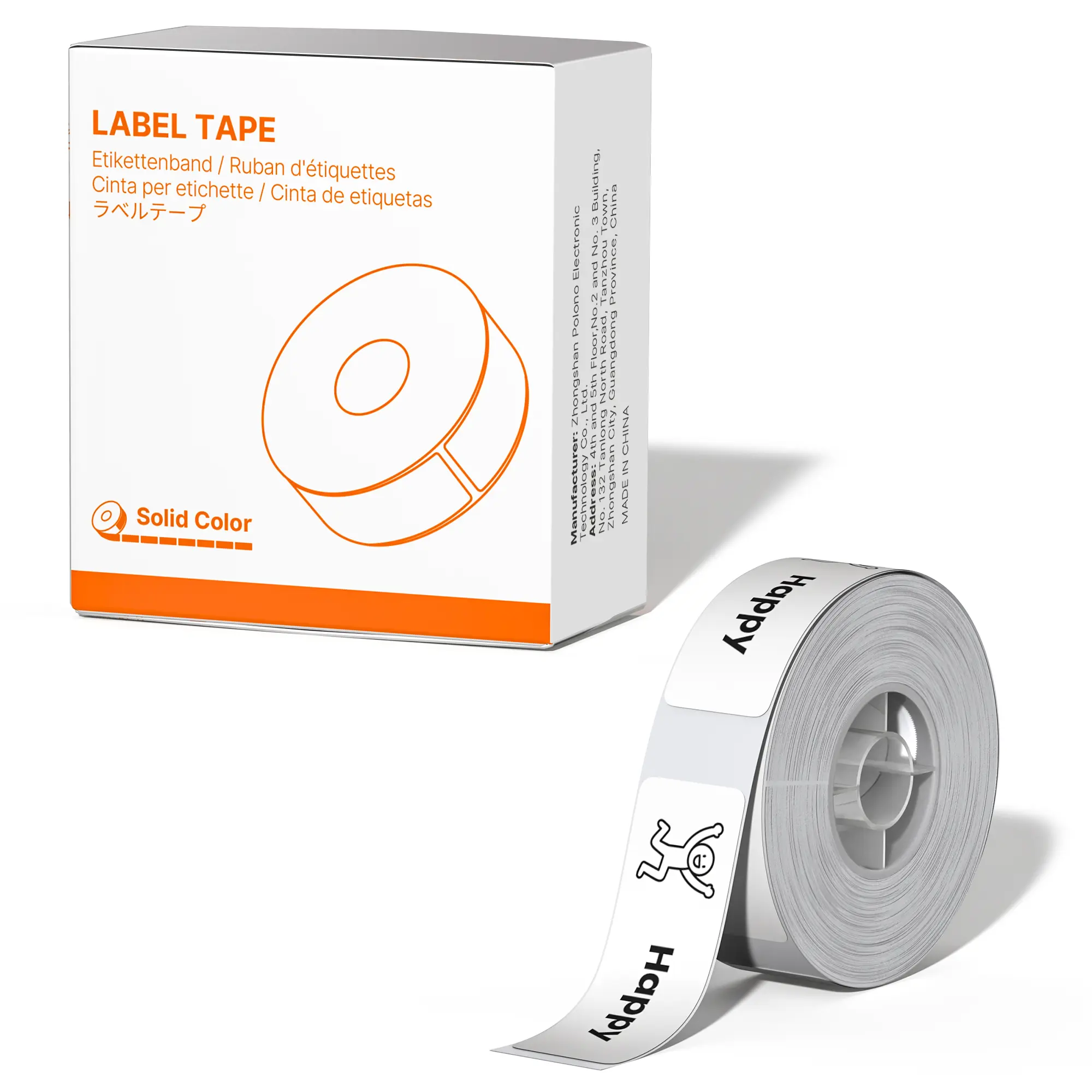 Transparent Eco-Friendly Thermal Label Refill Tape, 15x40mm (0.59x1.57in), 125 Tapes/Roll, Compatible with Thermal Label Machine & Portable Handheld Printer, for Office Stationery Supplies,summerwins