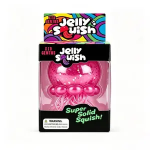 KidGenius Stretchy Jellyfish Squishy Squeeze Ball, Sensory Calming Fidget Toy, Anxiety Stress Relief ASMR Toy, Travel Friendly For Toddlers & Kids Ages 3+