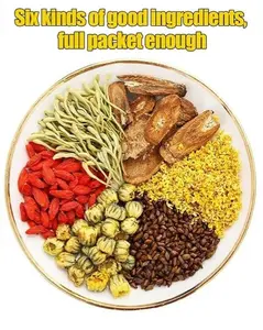 H.C.Real Goji Berry Chrysanthemum Tea for Liver Health,6 Excellent Raw Material Formulas, Chinese Health Herbal Tea, Liver Cleanse & Detox Herbal Tea Bags, Promotes Healthy Vision, Vegan, Sugar-Free & Caffeine-Free (30Bags) Beverage