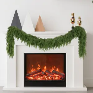 70.8" Artificial Cedar Garland with 126 Leaves – Upgraded Dense Greenery for a Lifelike, Full Look, Ideal for Christmas Mantel, Staircase & Home Decor