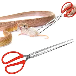 Heavy Duty Snake Feeding Tongs,15" Extra Long Stainless Steel Reptile Feeding Tongs Tweezers for Ball Python,Fish Aquariums, Reptiles Snakes, Tank Accessories Terrarium Supplies