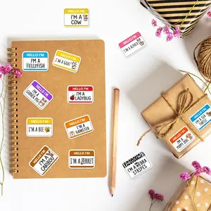 50pcs Animal Science Introduction Stickers Series, Suitable for Scrapbooks, Diaries, Laptops, Water Bottles, Cars, Etc. A Gift with A Positive Message Based on Belief.