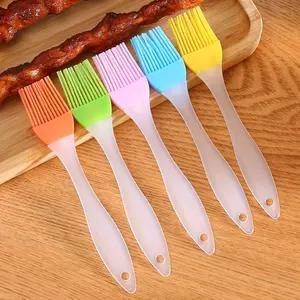 2025 HOT 1count Silicone Brushes Baking Brushes Soft Durable Grill Brushes Kitchen Brushes/Heat Resistant Essential Kitchen Accessories Dishwasher Safe Cooking Utensils Red/blue/yellow/green/pink