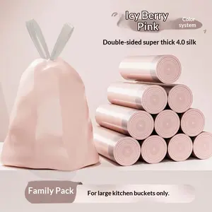 100 Pieces Portable Drawstring Trash Bags, Party Garbage Bags, Home Use Waste Bags, Convenient Reusable Dustbags