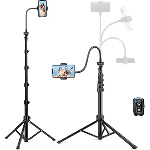 Phone Tripod Stand, 85" Tall Cellphone Tripod with Gooseneck Remote, Flexible Tripod Stand for , Portable Phone Stand Tripod for Recording, Compatible with  14 13 12 pro Android Cell phone