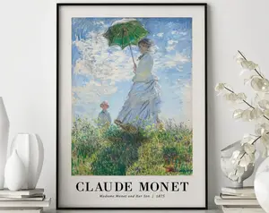 Madame Monet And Her Son 1875 By Claude Monet Poster