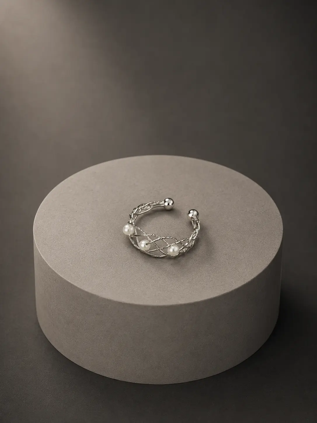 Pearl Vine Open Ring