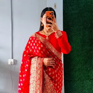 Women's Khaddi Georgette Saree with Size 36 Blouse