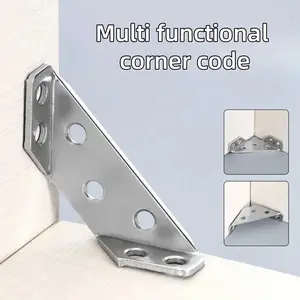 100pcs Multi functional corner code, trapezoidal bracket, suitable for furniture hardware accessories such as tables, chairs, beds, etc