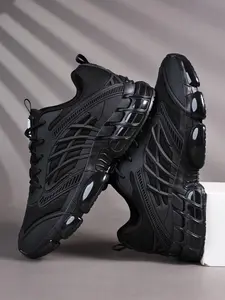 Men's All-Terrain Multi-Functional Training Sneakers, Breathable Mesh, Durable Bubble Cushioning, Ideal for Hiking Style Shoes, Fitness, Outdoor Running, Breathable Outdoor Shoes