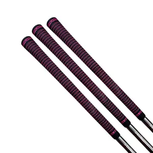 360 Golf Grips | 3 Pack Black/Pink | Standard, Mid, Jumbo | High-Traction Rubber Grip