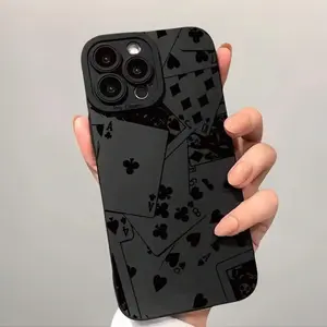2026 New Poker Pattern Anti Drop Shockproof Phone Case Protective Cover Compatible With iPhone X 11 12 13 14 17 Pro Max Protection Protector Casing Phone Accessory