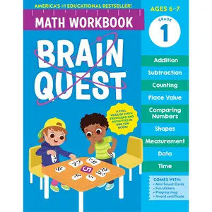 Brain Quest Math Workbook: 1st Grade by Workman Publishing [Paperback Book]