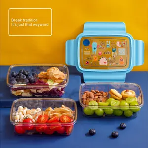 1000ML Leak-Proof Salad Container – Clear Tritan Lunch Box with Secure Lid,Ideal for Meal Prep & On-the-Go