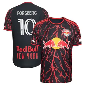 Unisex Emil Forsberg New York Red Bulls 2026 The Rooted Kit On-Field Authentic Patch Jersey - Black