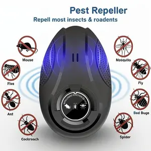 Ultrasonic Pest Repeller, Effective Against Mosquitoes, Cockroaches, Rats, Ants, Spiders, Ideal for Home, Office, Warehouse, Bedroom