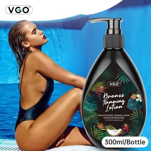 VGO Bronze Tanning Lotion - Original Formula for and Skin Care Natural Coconut Oil Sunscreen Self Tanner Repair Sensitive Cosmetic -A