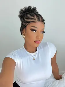 African Braided Synthetic Full Lace Wig, Durable and Stylish, Suitable for Adult Appearance, Perfect for Daily Wear, African Hair Style, Afro Curly Wig