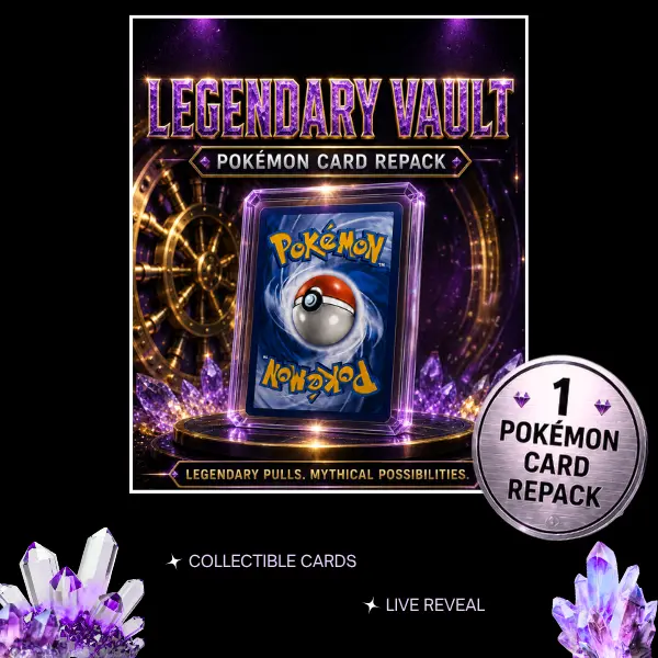1 Collectible Non-Sports Pokémon Trading Card Repack From Legendary Vault
