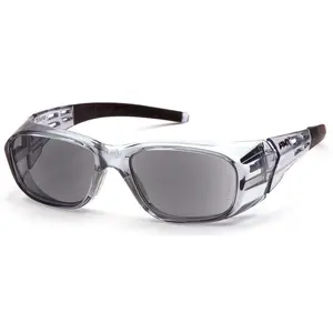 Pyramex Emerge Plus Safety Glasses Gray Frame with Gray Full Magnifier Lens