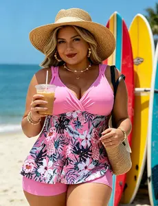 Swimsuit for Women, Womens Plus Size Swim Dress Swimsuit One Piece Tummy Control Bathing Suit Flowy Body Shaping Swimwear