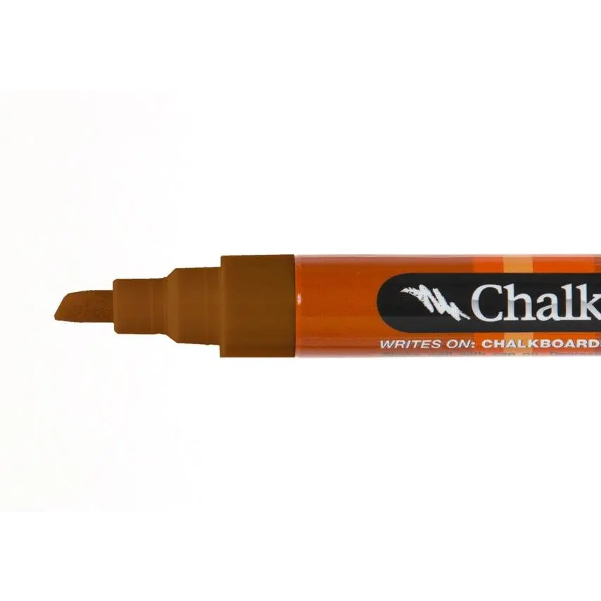 Chalk Ink® Teddy Bear Brown 6mm Chisel Tip Wet Wipe Marker