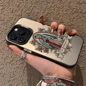 Guardian Angel Pattern Phone Case for iPhone 16 15 14 Pro Max 13 12 11 XR XS E Plus Shockproof Drop Protective Durable PC Smartphone Cover Cellphone Casing