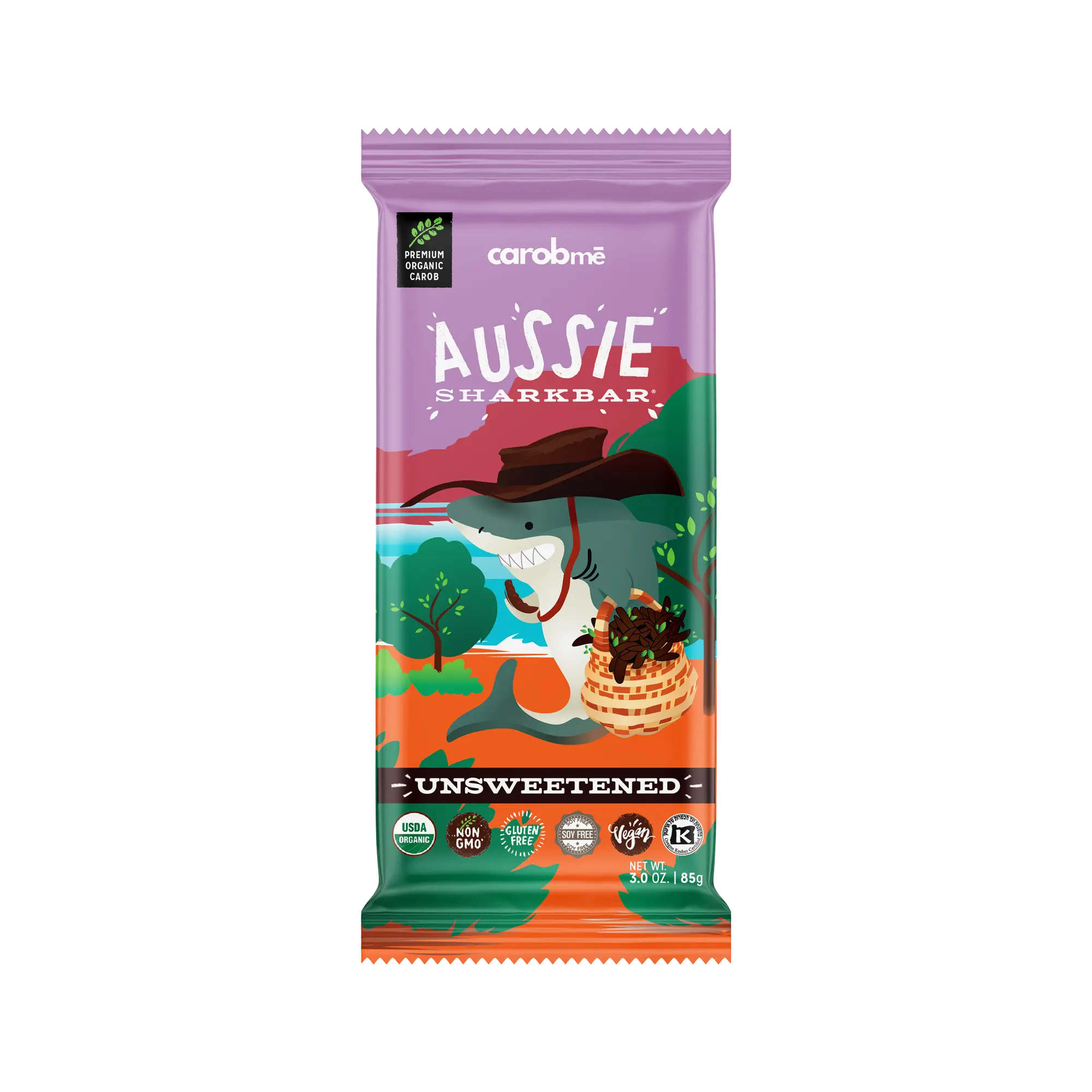 Carobmē Organic Carob Bar Unsweetened