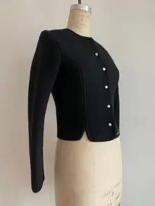 Pre-Owned Geiger Boiled Wool Fitted Jacket with Shank Button – Vintage 80s – Size 2