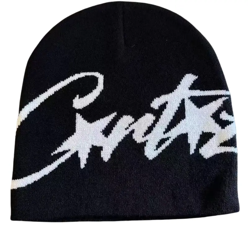 Unisex Star Letter Jacquard Knit Beanie Hat, Fashionable Y2K Style, Suitable for Daily Wear, Outdoor Sports, Street Parties, Jacquard Pattern, Knitted Cap, Beanies Hats