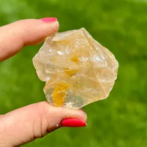 New Moon Beginnings Raw Golden Healer Quartz Crystal - Natural Mineral with Brown Coloration