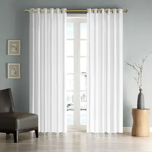 70-80% Blackout 84 Inch Long 2 Panels Set, Thermal Insulated Long Curtains& Drapes 2 Burg, Room Darkening Drapes Room Decor Curtain for Bedroom Living Room Window ( White, W72 x L84 Inch)
