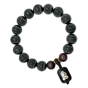 Twilight Bodhi Bracelet Rib Beads Wringle for Men and Women Students Wen Play Bodhi Beads Bracelet for Men and Women