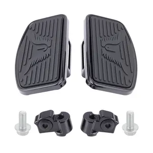 Driver D-shaped Footboards Footrest for Indian Scout Sixty Bobber 2015-2025 Black Anti-slip Wide Motorcycle Foot Pegs