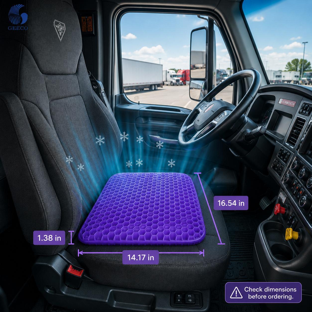 Purple Honeycomb Gel Seat Cushion Purple firm honeycomb gel seat cushion