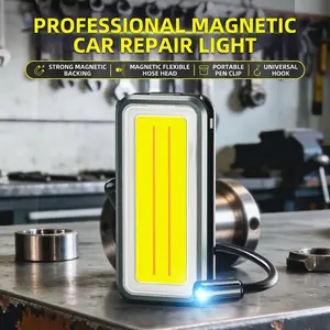 COB Work Light Magnetic Strong Light Car Repair Lighting Lamp, Rechargeable LED Flashlight, Warning Light, Portable Emergency Tool
