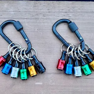 Set of two drill bit keychains.